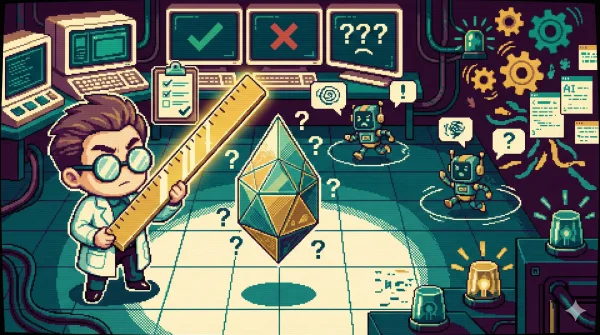 AI 품질 평가의 정확성 기준을 정의하는 모습