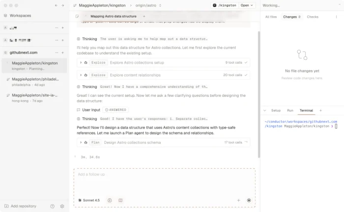 Conductor의 채팅 우선 인터페이스