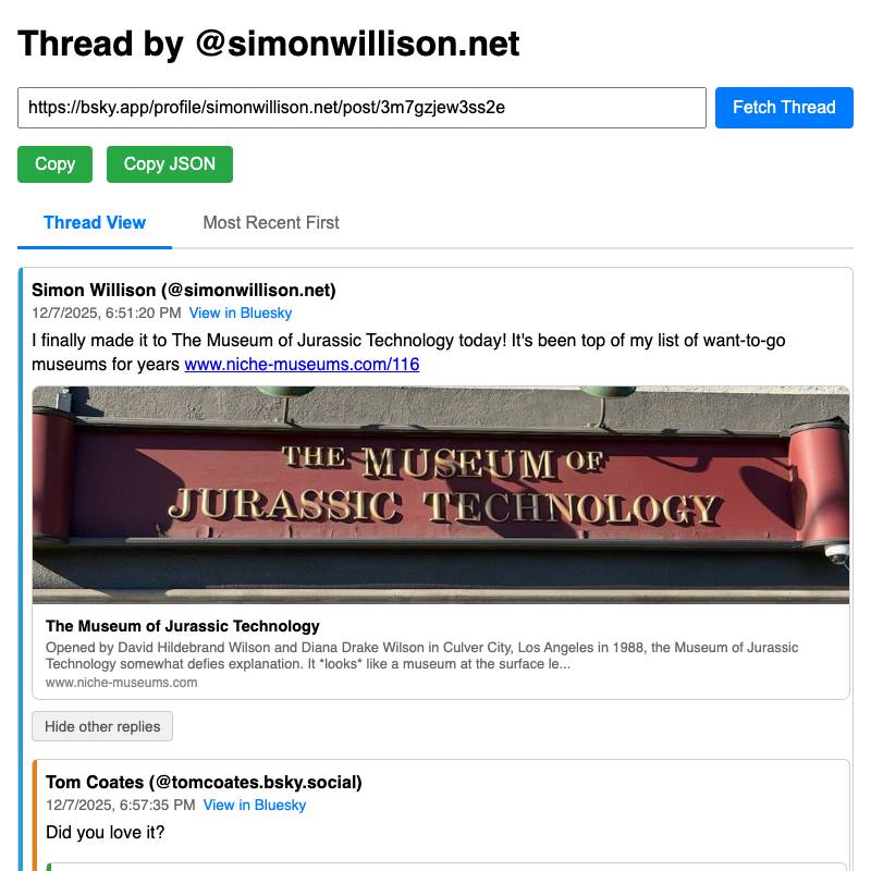 bluesky-thread 도구 스크린샷