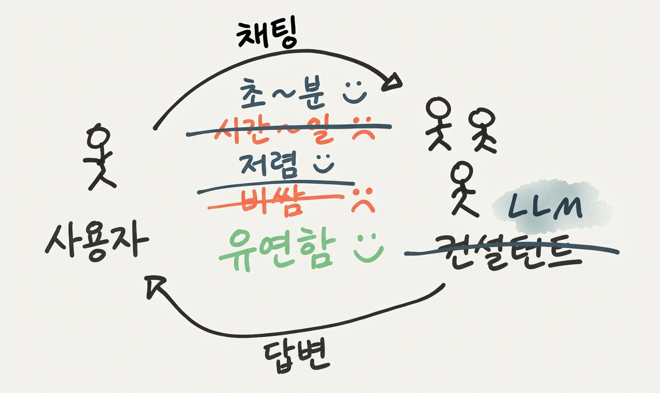 LLM 컨설턴트와 상호작용하는 다이어그램